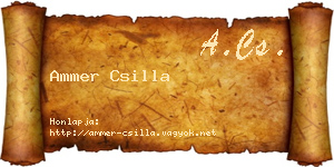 Ammer Csilla névjegykártya